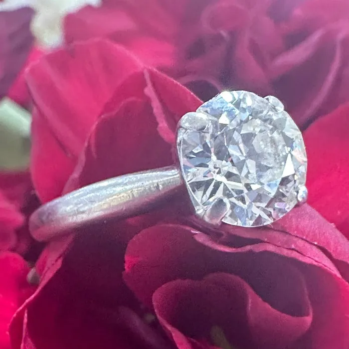 ONeills Estate Jewelry Rings Platinum Diamond Solitaire Ring 10000994