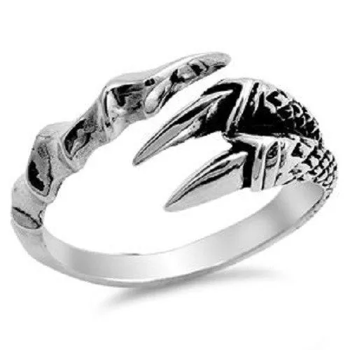 Rings Eagle Claw And Bones Open End Ring Isaiah 4031 Bible Jewelry North Arrow Shop
