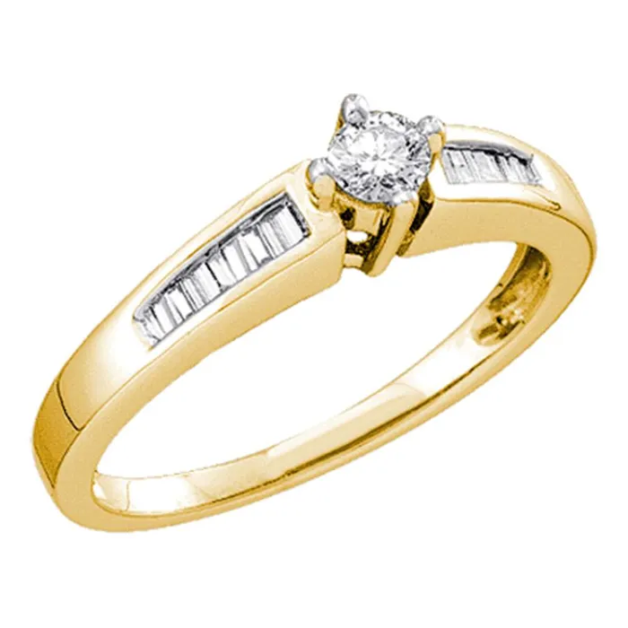Rings North Arrow Shop 10kt yellow gold womens round diamond solitaire bridal wedding engagement ring 13 cttw45237 Rings North Arrow Shop 10kt yellow gold womens round diamond solitaire bridal wedding engagement ring 13 cttw45237