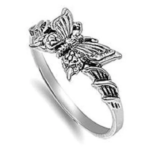 Rings North Arrow Shop Stylish Butterfly Ring 925 Sterling Silver Christian Inspired Jewelry Rings North Arrow Shop Stylish Butterfly Ring 925 Sterling Silver Christian Inspired Jewelry