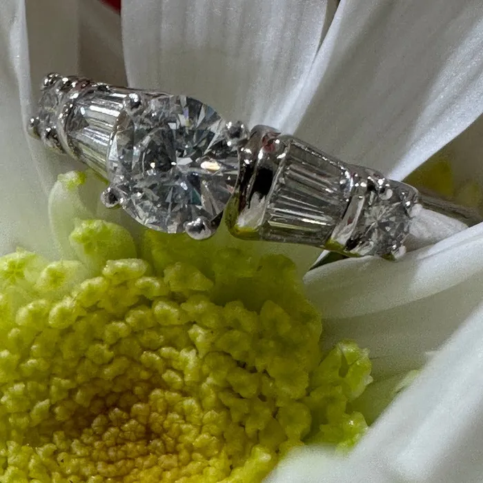 Rings Platinum Diamond Engagement Ring 10000596 ONeills Estate Jewelry