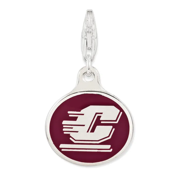 Rings TreasureFineJewelers Amore La Vita Sterling Silver Rhodiumplated Polished Enameled Central Michigan University Charm with Fancy Lobster Clasp Rings TreasureFineJewelers Amore La Vita Sterling Silver Rhodiumplated Polished Enameled Central Michigan University Charm with Fancy Lobster Clasp
