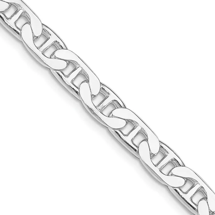 Rings TreasureFineJewelers Sterling Silver Rhodiumplated 65mm Flat Anchor Chain Rings TreasureFineJewelers Sterling Silver Rhodiumplated 65mm Flat Anchor Chain