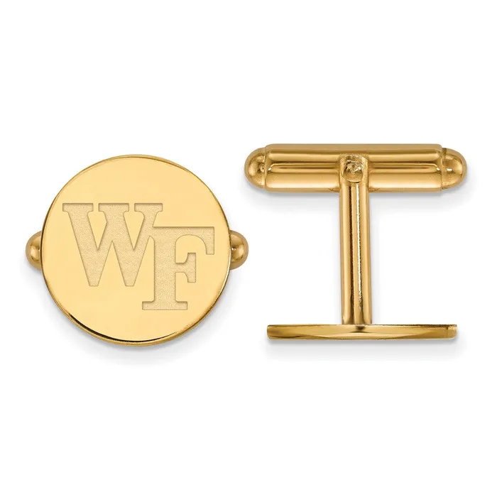 Sterling Silver Goldplated Wake Forest University WF Cuff Links TreasureFineJewelers Rings Sterling Silver Goldplated Wake Forest University WF Cuff Links TreasureFineJewelers Rings