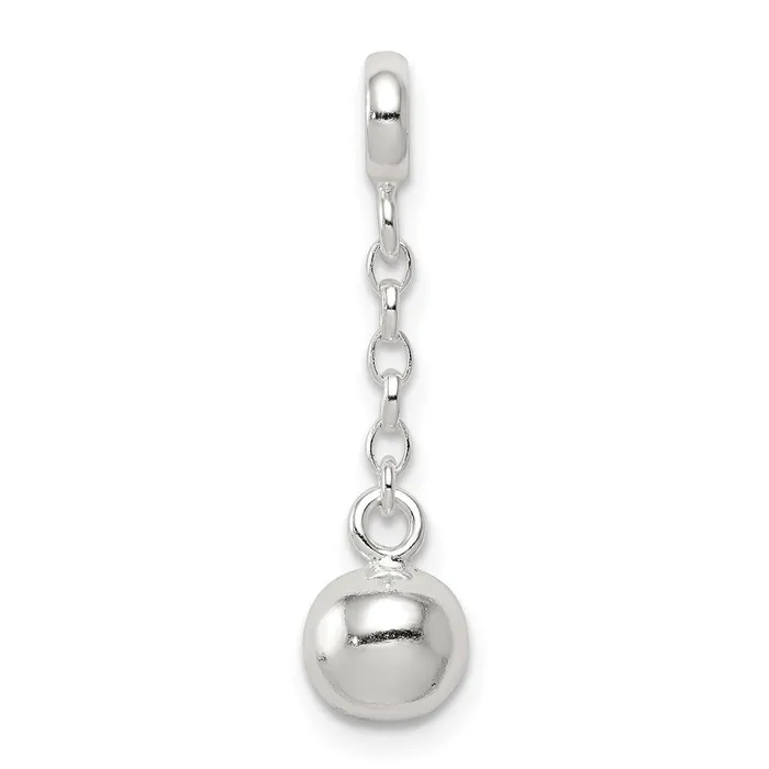 Sterling Silver Polished Bead 12in Dangle Enhancer TreasureFineJewelers Rings Sterling Silver Polished Bead 12in Dangle Enhancer TreasureFineJewelers Rings