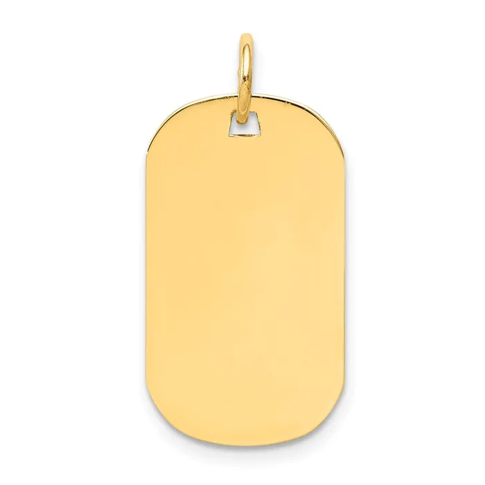 TreasureFineJewelers Charm Necklaces 14k Yellow Gold Plain 009 Gauge Engraveable Dog Tag Disc Charm TreasureFineJewelers Charm Necklaces 14k Yellow Gold Plain 009 Gauge Engraveable Dog Tag Disc Charm