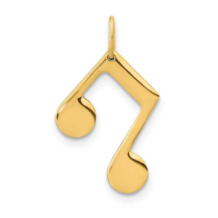 TreasureFineJewelers PreStyled Sets 14k Yellow Gold Polished Music Note Pendant TreasureFineJewelers PreStyled Sets 14k Yellow Gold Polished Music Note Pendant