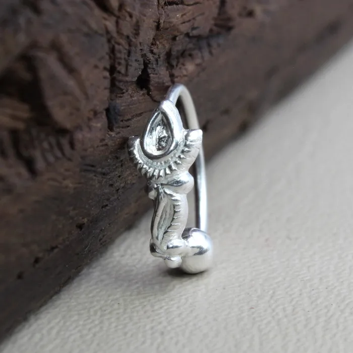 Indian nose ring Sterling Silver Hoop Nose piercing ring 22 Gauge Karizma Jewels Rings Indian nose ring Sterling Silver Hoop Nose piercing ring 22 Gauge Karizma Jewels Rings
