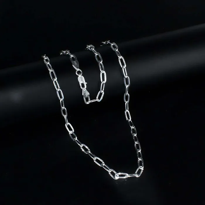 Karizma Jewels 20 925 Sterling Silver Paper Clip Link Mens Womens Neck Chain Rings Karizma Jewels 20 925 Sterling Silver Paper Clip Link Mens Womens Neck Chain Rings