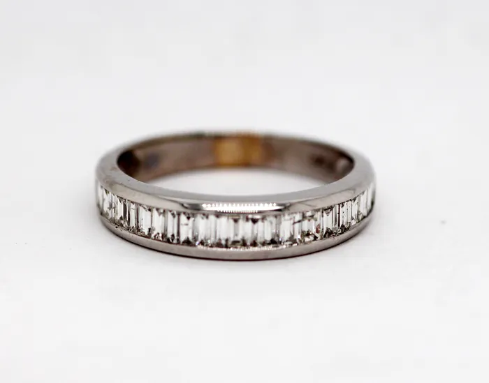 Rings 14KW 140 Cttw Baguette Diamond Wedding Ring FULLERS PURCHASE FROM PUBLIC Rings 14KW 140 Cttw Baguette Diamond Wedding Ring FULLERS PURCHASE FROM PUBLIC