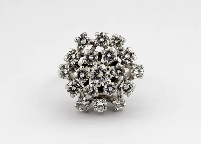 Rings FULLERS PURCHASE FROM PUBLIC ESTATE 14KW 322 CTTW DIAMOND FASHION CLUSTER RING GHVS2 Rings FULLERS PURCHASE FROM PUBLIC ESTATE 14KW 322 CTTW DIAMOND FASHION CLUSTER RING GHVS2