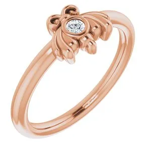 Rings WB Choice Jewelry 14K Rose 03 CTW Diamond Youth Bee Ring 123297601PSTWBC Rings WB Choice Jewelry 14K Rose 03 CTW Diamond Youth Bee Ring 123297601PSTWBC