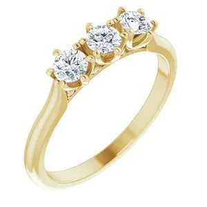 WB Choice Jewelry 14K Yellow 12 CTW Diamond ThreeStone Anniversary Band 123903605PSTWBC Rings WB Choice Jewelry 14K Yellow 12 CTW Diamond ThreeStone Anniversary Band 123903605PSTWBC Rings