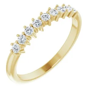 WB Choice Jewelry 14K Yellow 14 CTW Diamond NineStone Anniversary Band124094601PSTWBC Rings WB Choice Jewelry 14K Yellow 14 CTW Diamond NineStone Anniversary Band124094601PSTWBC Rings