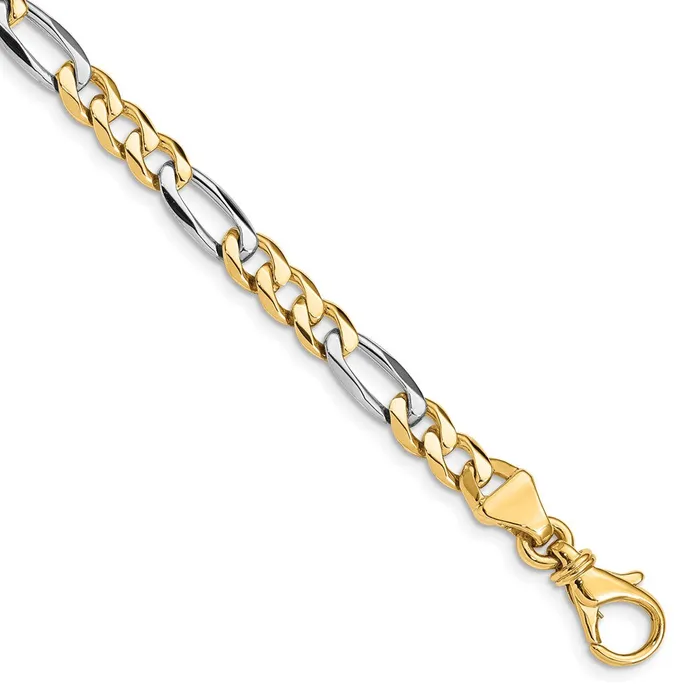 WB Choice Jewelry Rings 14k Twotone 58mm Polished Fancy Link ChainWBCLK4877 WB Choice Jewelry Rings 14k Twotone 58mm Polished Fancy Link ChainWBCLK4877